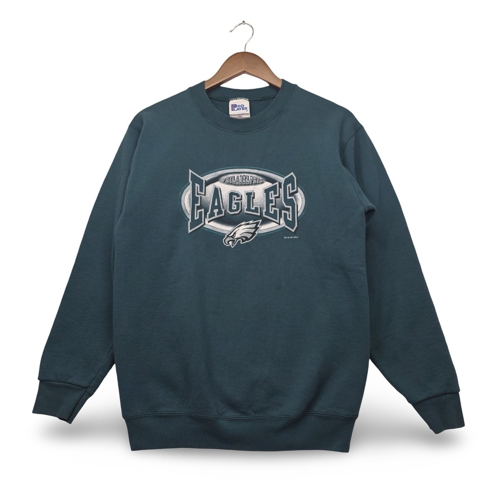 Vintage‎ 90s Philadelphia Eagles Pro Player Sweatshirt USA Youth XL Fits Adult S